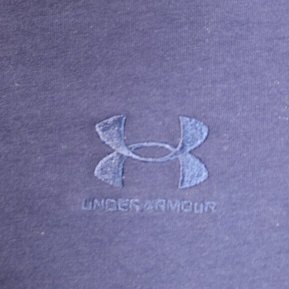 Under Armour Mens 2XL T-Shirt Navy Blue Loose Fit Short Sleeve Tee - Picture 4 of 5